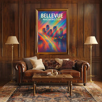 Bellevue, Washington Vibrant Cityscape Poster