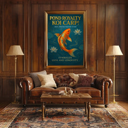 Pond Royalty Koi Carp Poster