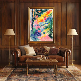 Vibrant Expressionist Landscape Art Poster - Abstract, Artistic, or Pop Culture Poster