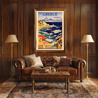 Visit Greece: Discover Athens Majestic Harbor Travel Poster