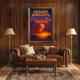 Desert Axolotl Poster