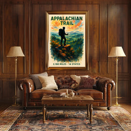 Appalachian Trail Watercolor Adventure Poster Print