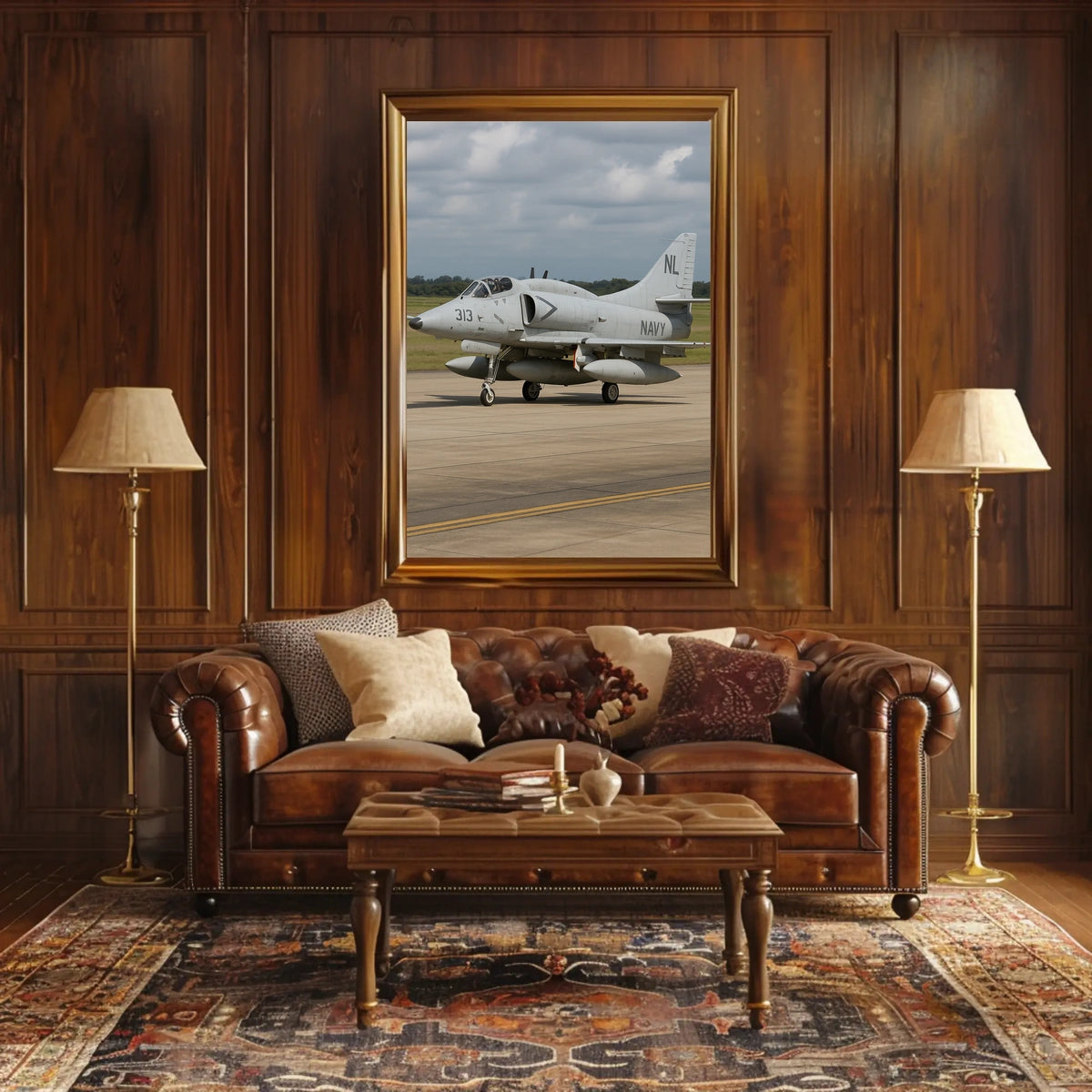 Military Jet on Runway: Military Recruitment Poster