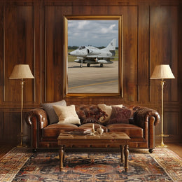 Military Jet on Runway: Military Recruitment Poster