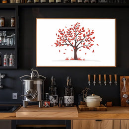 Autumn Serenity Tree Poster: Vibrant Fall Illustration