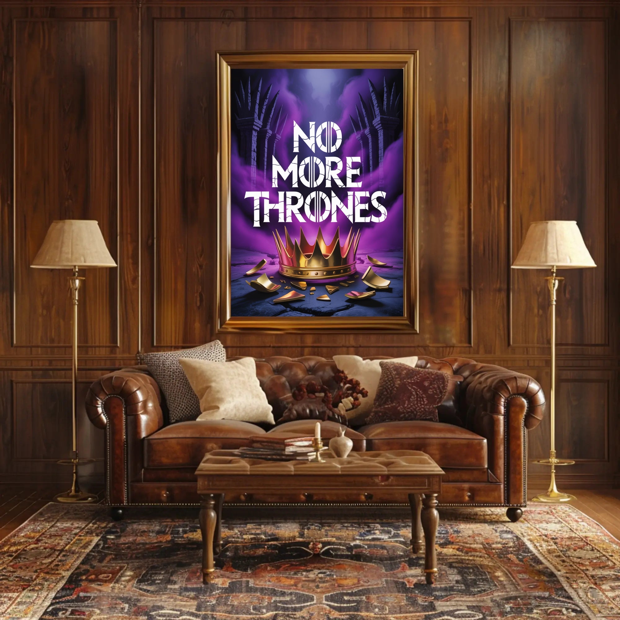 Shattered Crown: Dramatic Medieval Fantasy Mythology Poster