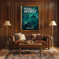 Detroit's Automotive Legacy Revival Urban or Cityscape Poster PosterGoat