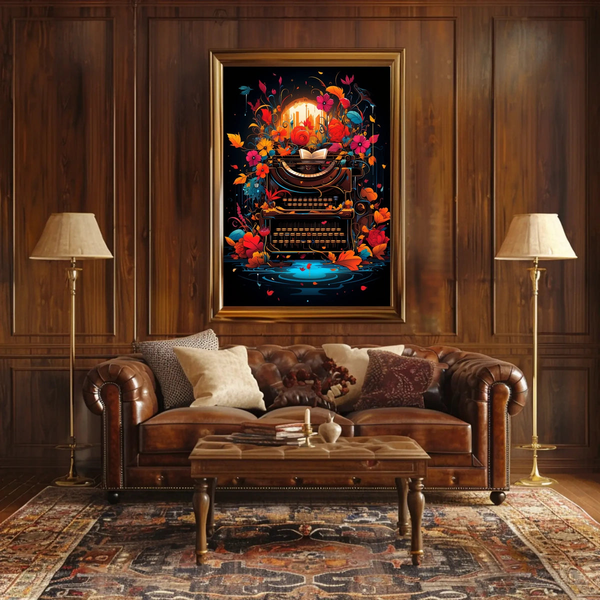 Floral Symphony of Creativity Poster
