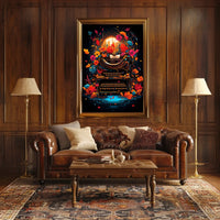 Floral Symphony of Creativity Poster