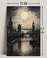 Moonlit London Poster