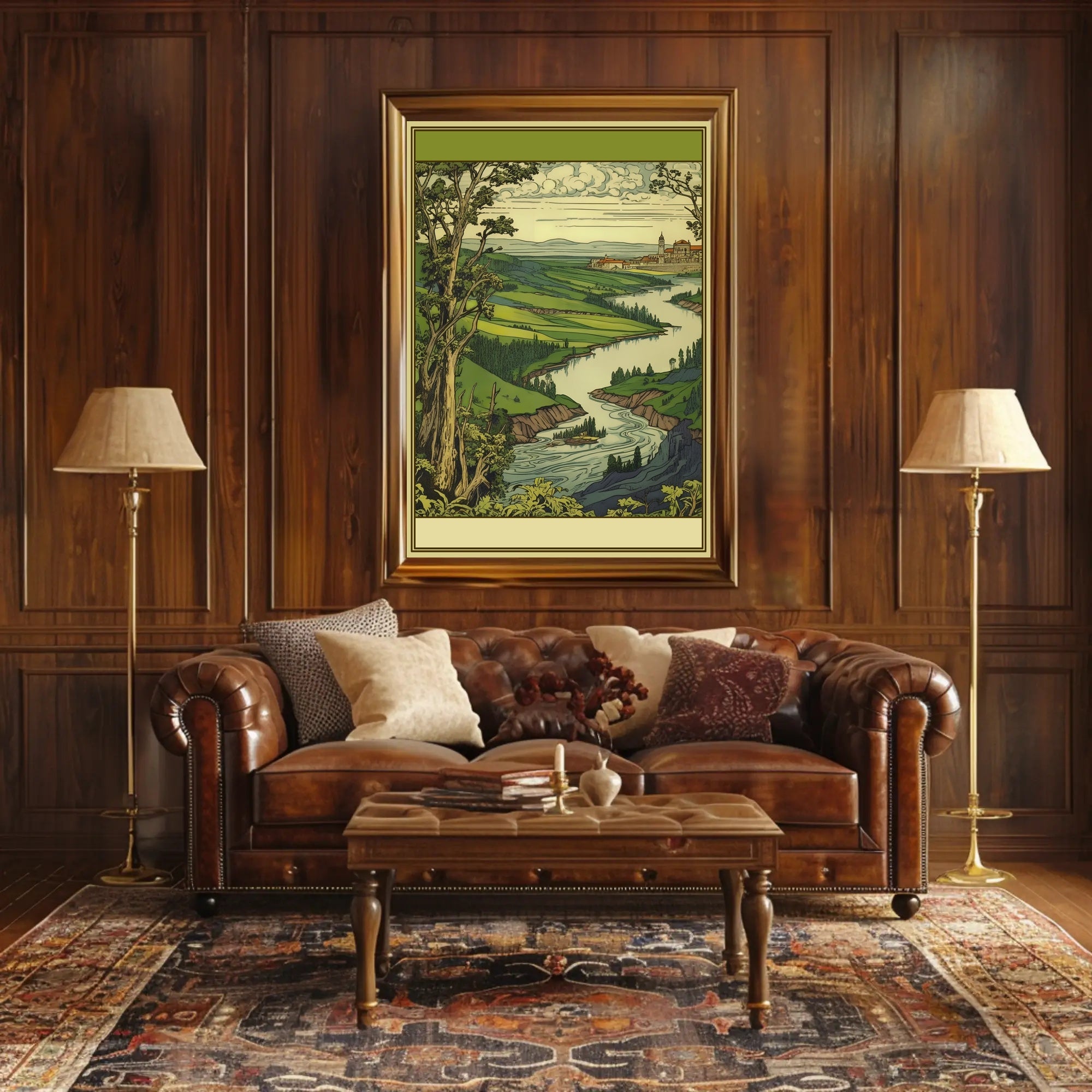 Serene River Valley Poster