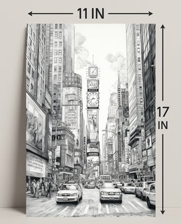 Urban Sketch Times Square Poster