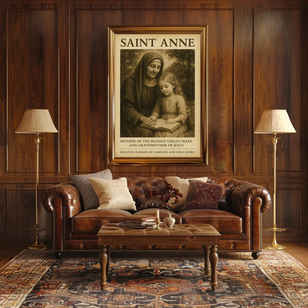 Saint Anne Patron Of Families And Poster