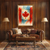 Canadian Maple Leaf Watercolor Poster