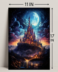 Enchanted Moonlit Castle Poster