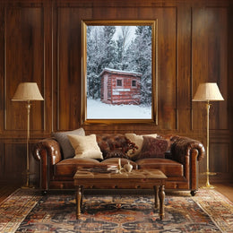 Winter Cabin In The Woods Poster