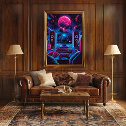 Cosmic Gaming Adventure Poster