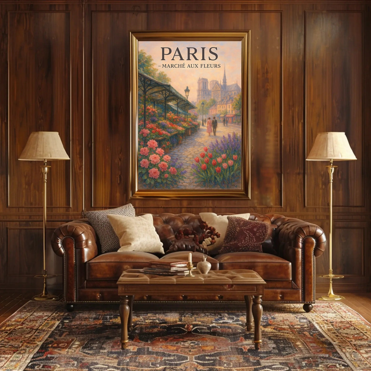 Paris Marché Aux Fleurs Poster