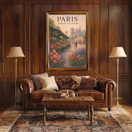 Paris Marché Aux Fleurs Poster