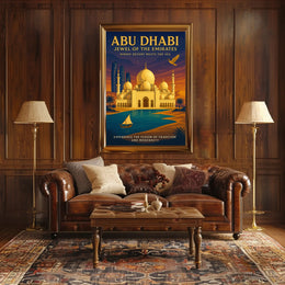 Abu Dhabi Cultural Heritage Travel Poster