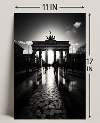 Shadows At The Brandenburg Gate Poster