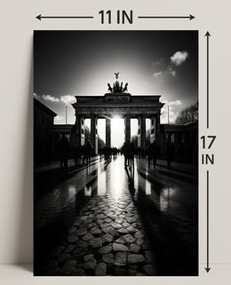 Shadows At The Brandenburg Gate Poster