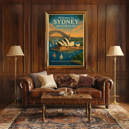 Sydney Vintage Travel Poster Wall Art Print