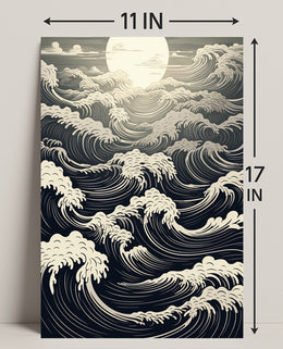 Moonlit Waves Poster PosterGoat