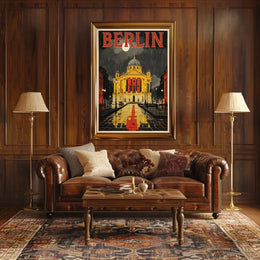 Berlin Architectural Nightscape Poster