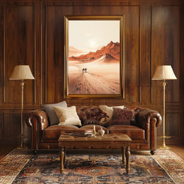 Sunset Ride Deserts Travel Poster