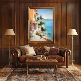 Mediterranean Seaside Charm Travel Poster