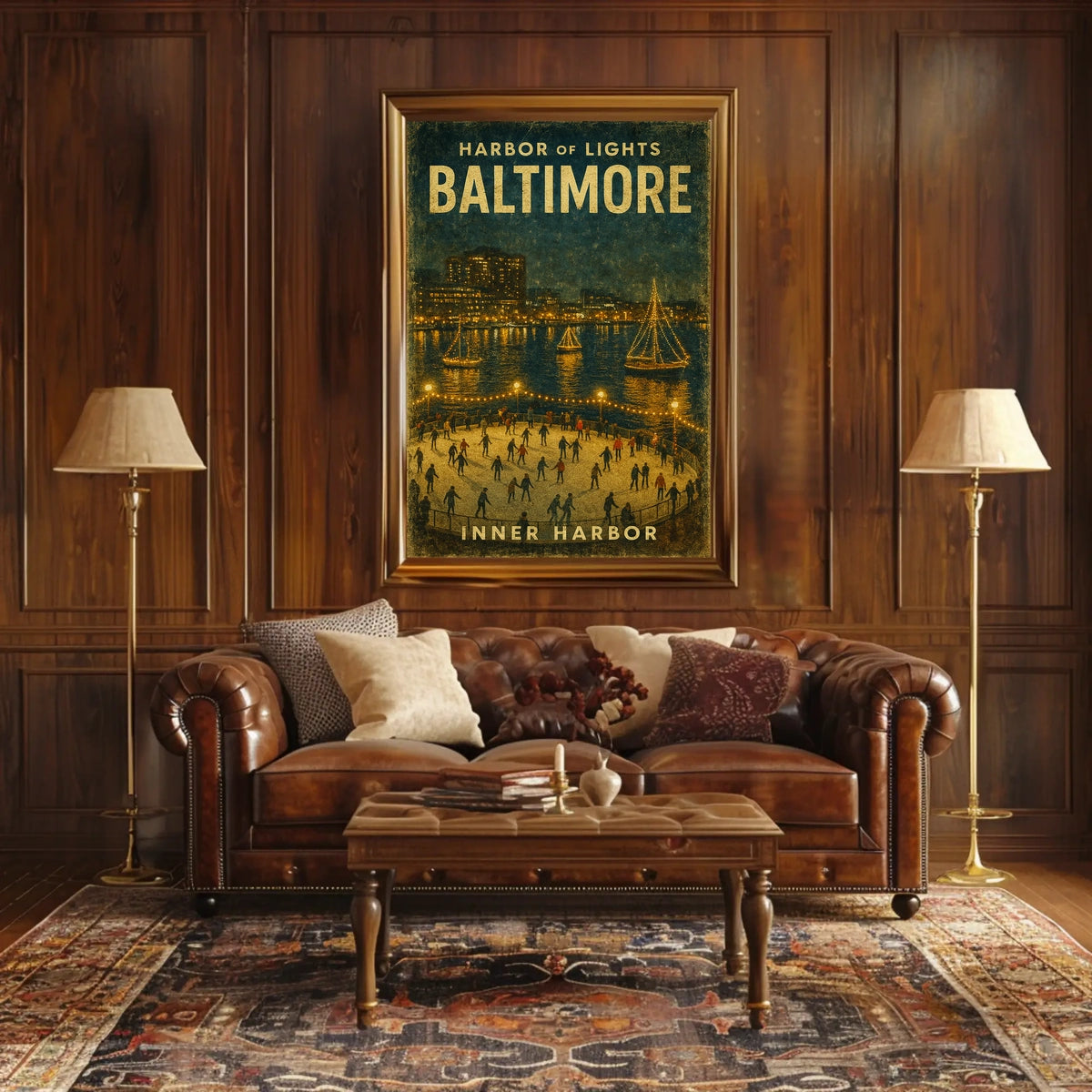 Harbor Of Lights Baltimore Poster