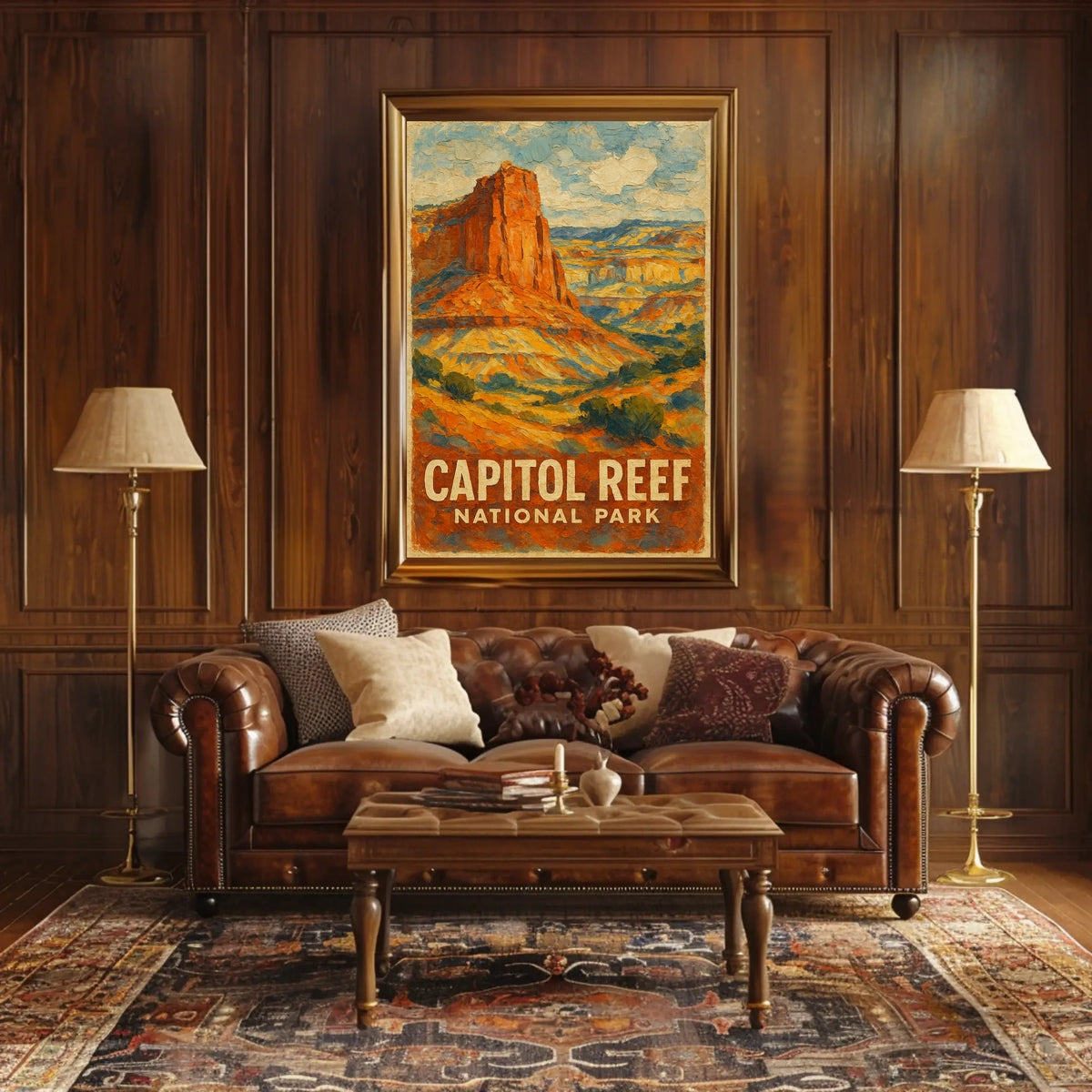 Capitol Reef National Park Breathtaking Desert Vistas Travel Inspired Wanderlust Decor Poster