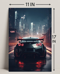 Night Drive In The City Poster