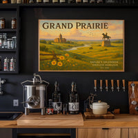 Grand Prairie Travel Poster Art Print