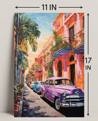 Vintage Havana Street Scene Vintage Poster