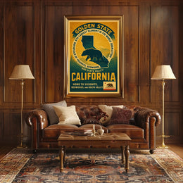 California The Golden State Poster