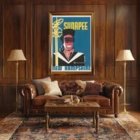 Vintage Sunapee Skiing Travel Poster PosterGoat