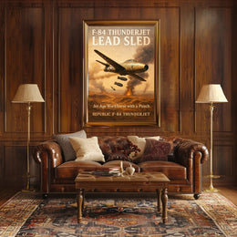 F-84 Thunderjet Lead Sled Poster PosterGoat