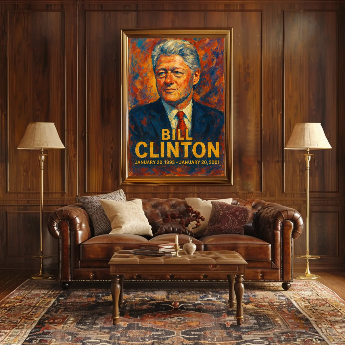 Bill Clinton Presidential Portrait Poster