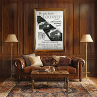 Quality Beef Vintage Educational Poster PosterGoat