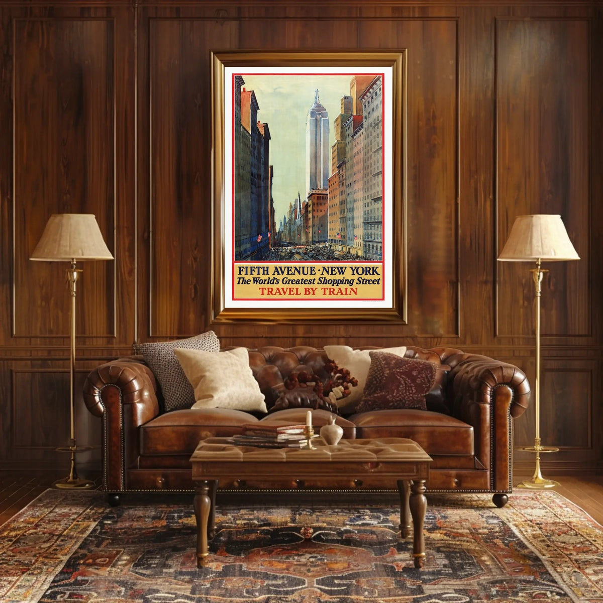 New York City Fifth Avenue Poster Vintage Wall Art