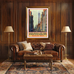 New York City Fifth Avenue Poster Vintage Wall Art