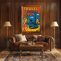 Dubai Adventure Retro Travel Poster