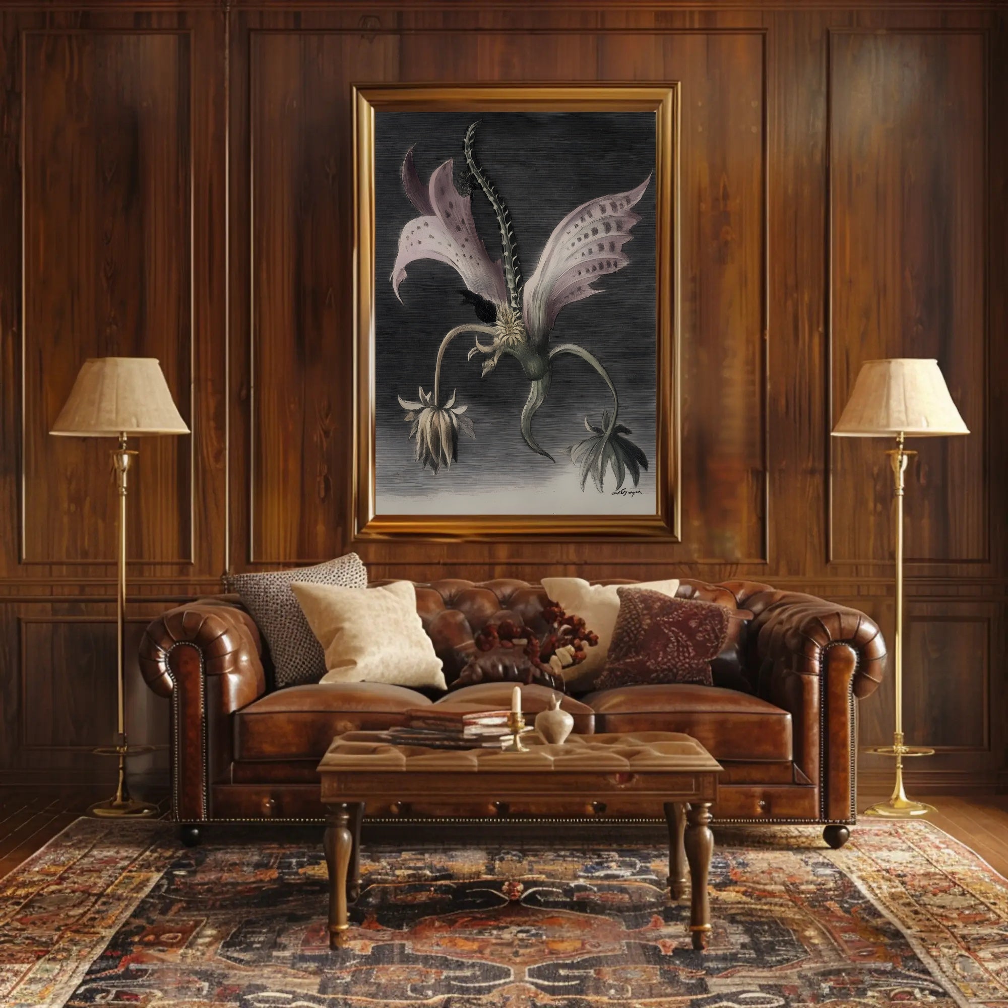 Ethereal Alien Flora Abstract Art Poster PosterGoat