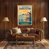 Discover Charleston Vintage Travel Poster
