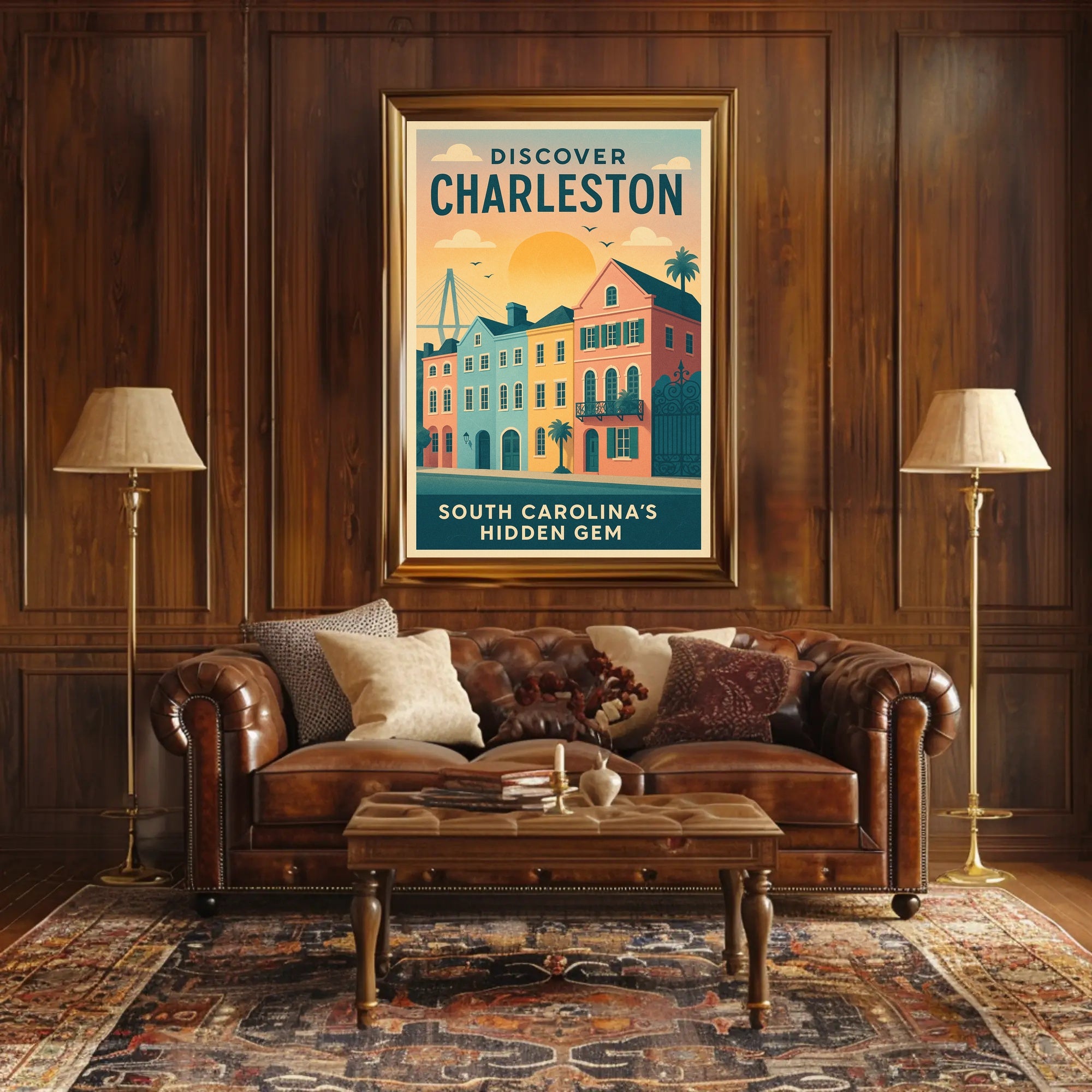 Discover Charleston Vintage Travel Poster
