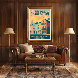 Discover Charleston Vintage Travel Poster