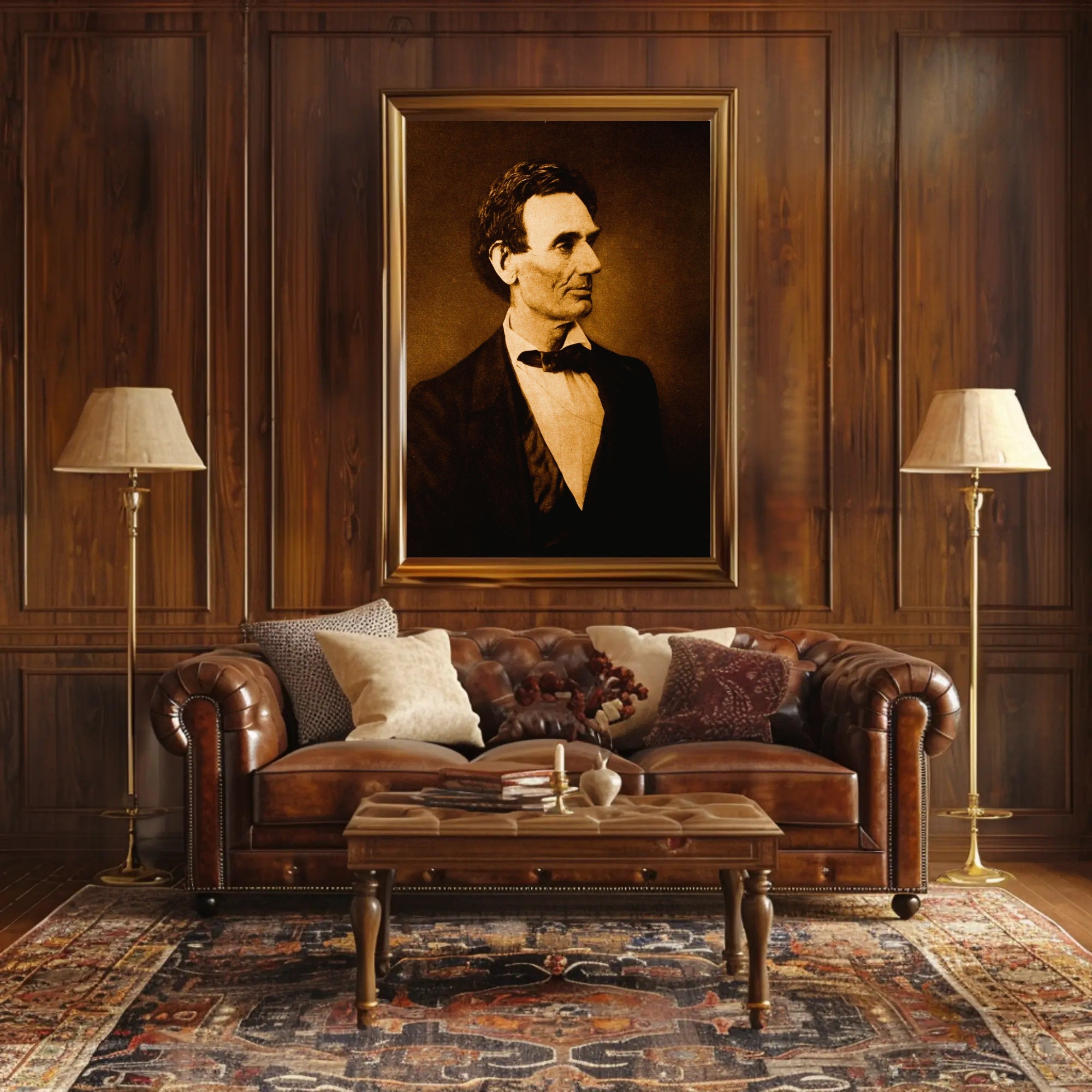 Abraham Lincoln Civil War Military Camp Visit Poster PosterGoat