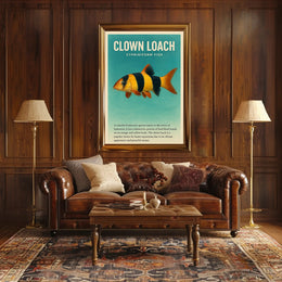 Clown Loach Fish Wall Art Print Decor PosterGoat